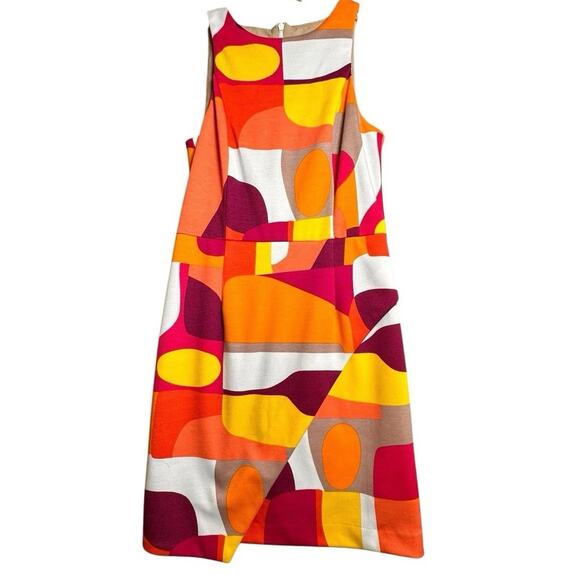 Trina Turk Mini Dress Women Yellow Orange Mod Sleeveless Sz 2 Scooby Doo Costume - Picture 2 of 15